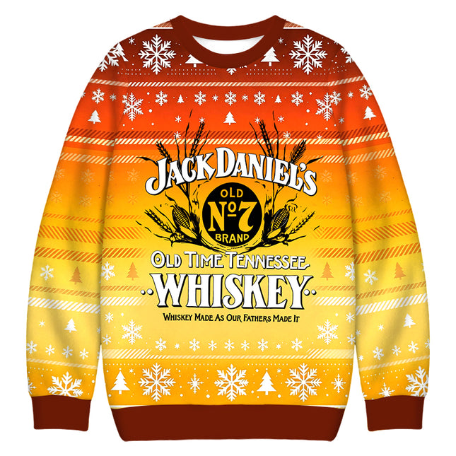 Uglysweatershops Classic American Whiskey Vintage Christmas Ugly Sweatshirt