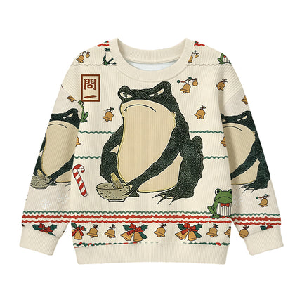 Uglysweatershops Japanese Frog Kids Ugly Sweater