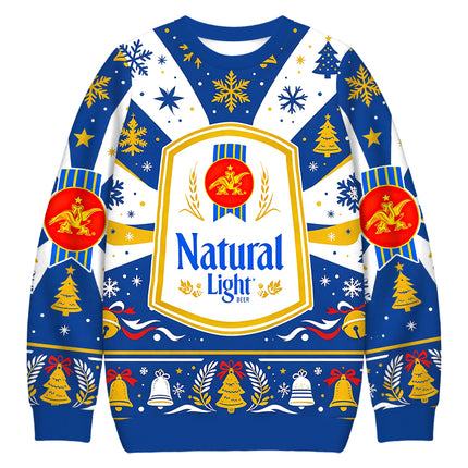 Uglysweatershops Vintage Light Christmas Ugly Sweatshirt