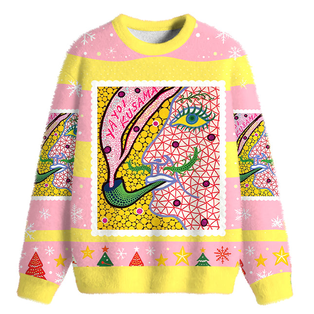 Uglysweatershops Fantasizing In The Smoke Fuzzy Christmas Ugly Sweatshirt