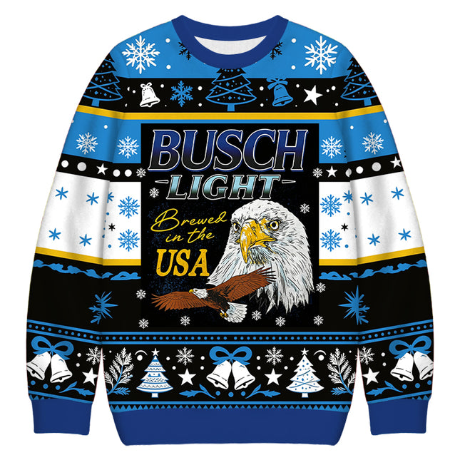 Uglysweatershops Bald Eagle Christmas Ugly Sweatshirt