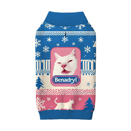 Uglysweatershops Drowsy Meme Cat Dog & Cat Pet Sweater