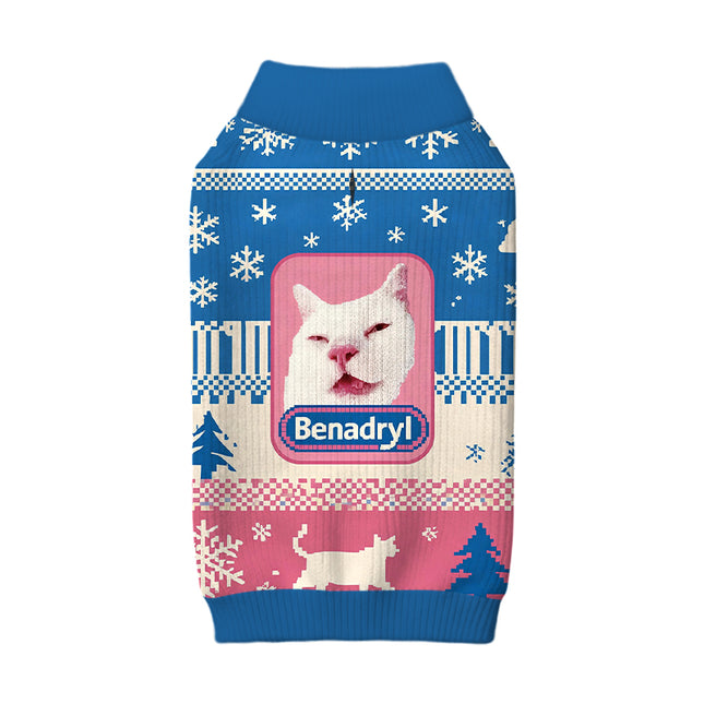 Uglysweatershops Drowsy Meme Cat Dog & Cat Pet Sweater