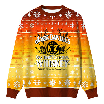 Uglysweatershops Classic American Whiskey Vintage Christmas Ugly Sweater