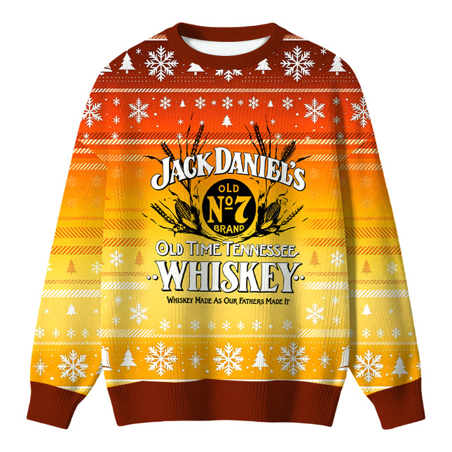 Uglysweatershops Classic American Whiskey Vintage Christmas Ugly Sweater