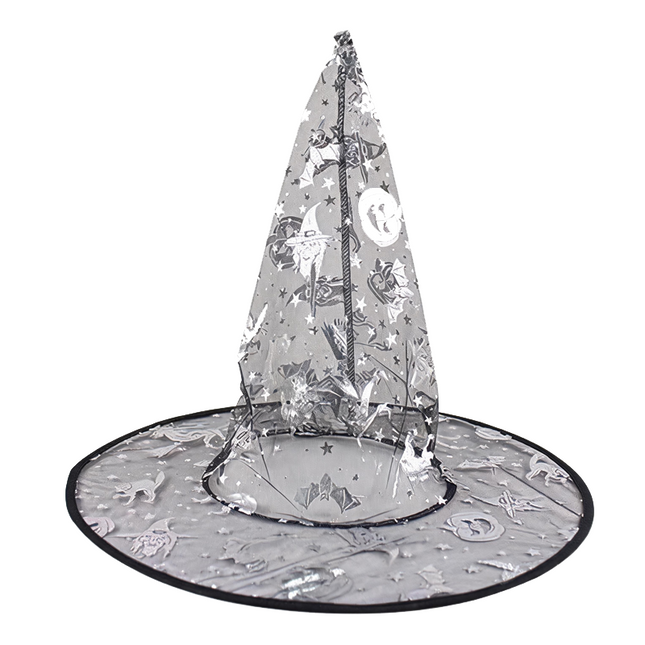 Uglysweatershops Halloween Hot Stamping Exquisite Sheer Wizard Hat