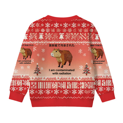 Uglysweatershops Capybara Contaminated By Radiation Kids Ugly Sweater