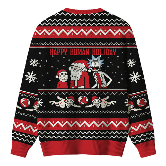 Uglysweatershops Happy Human Holiday Christmas Ugly Sweater