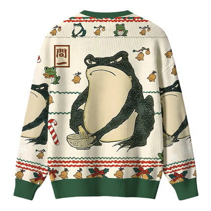 Uglysweatershops Japanese Frog Christmas Ugly Sweater