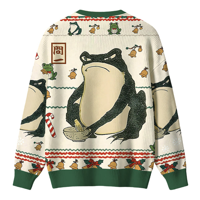 Uglysweatershops Japanese Frog Christmas Ugly Sweater