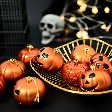 Uglysweatershops Halloween Retro Style Simulated 3-Piece Pumpkin Decorations