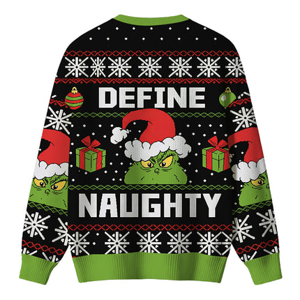 Uglysweatershops Define Naughty Christmas Ugly Sweater