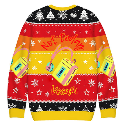 Uglysweatershops Not Today Christmas Ugly Sweatshirt