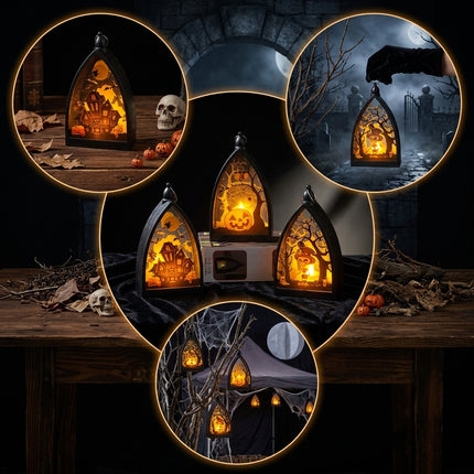 Uglysweatershops Halloween Decorative Ambient Electronic Candle Light