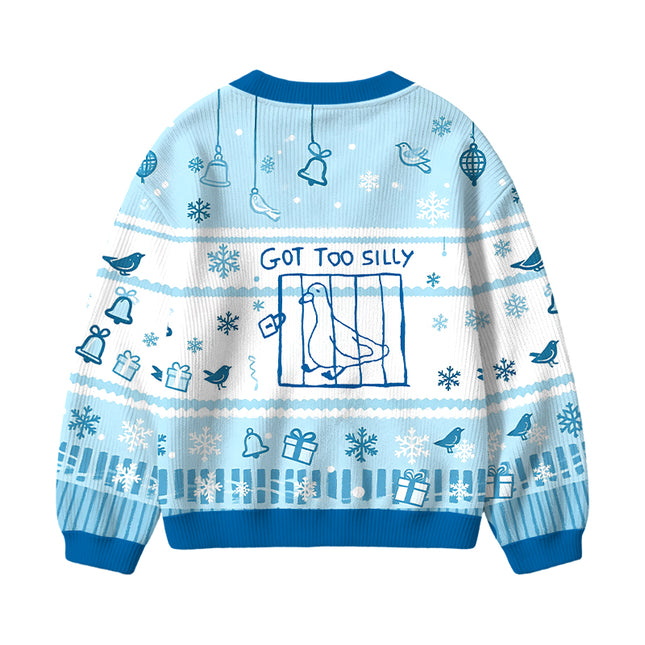 Uglysweatershops Got Too Silly Meme Kids Ugly Cardigan Sweater