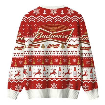 Uglysweatershops Red Beer Christmas Ugly Sweater