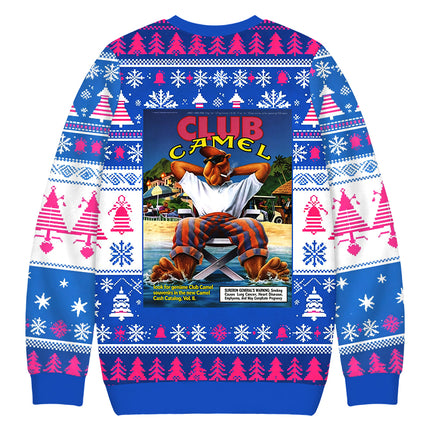 Uglysweatershops Club Cigarettes Christmas Ugly Sweatshirt