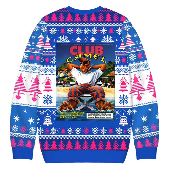 Uglysweatershops Club Cigarettes Christmas Ugly Sweatshirt