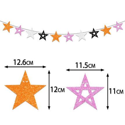 Uglysweatershops Halloween 6-Pack Colorful Ghost Spider Bat Banner