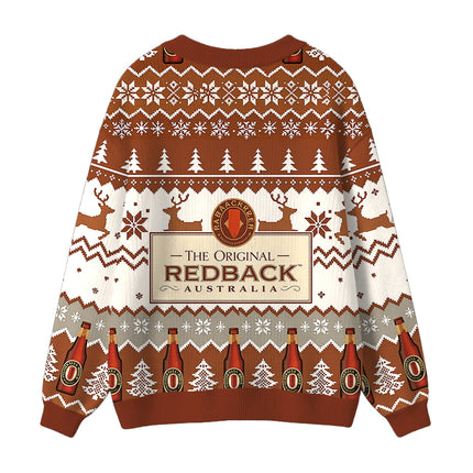 Uglysweatershops Brown Wine Ugly Cardigan Sweater