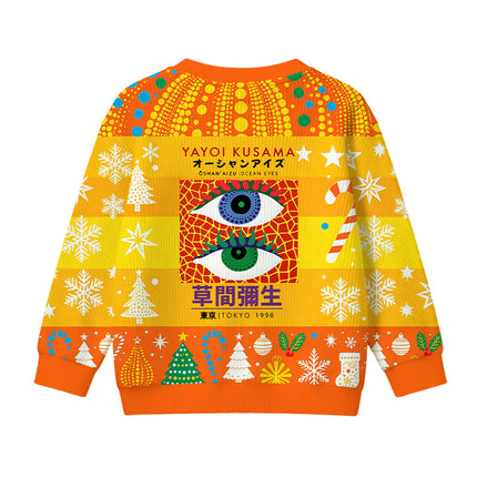 Uglysweatershops Japanese Art Eyes Kids Ugly Sweater