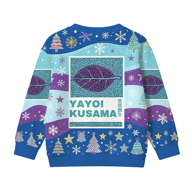 Uglysweatershops Purple Leafe Kids Ugly Sweater