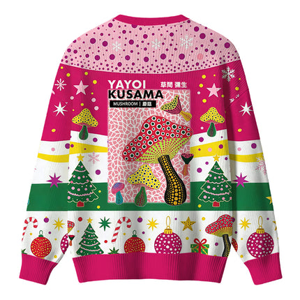 Uglysweatershops Art Mushroom Vintage Christmas Ugly Sweater