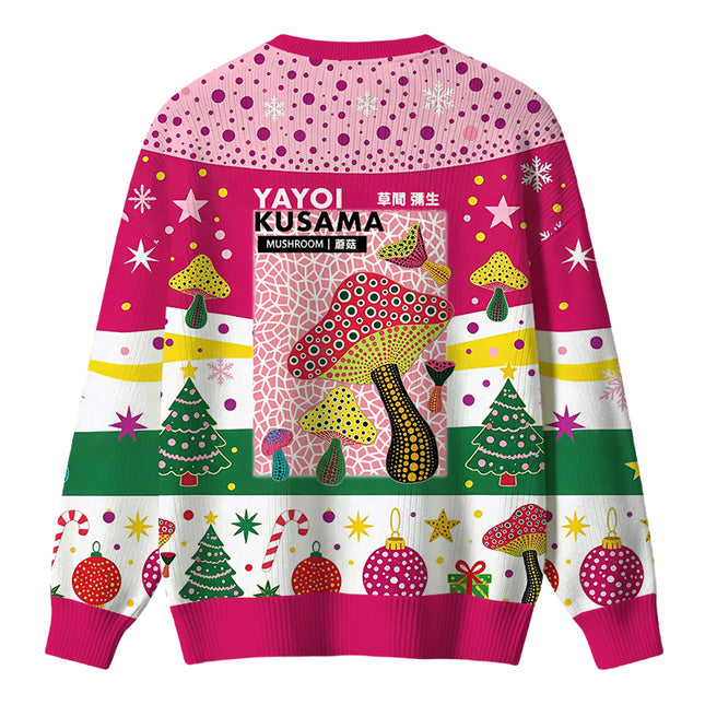 Uglysweatershops Art Mushroom Vintage Christmas Ugly Sweater
