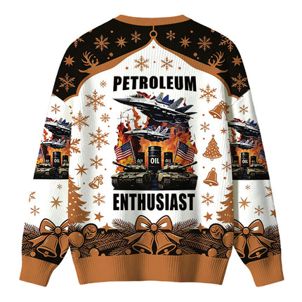 Uglysweatershops Petroleum Enthusiast Christmas Ugly Sweater