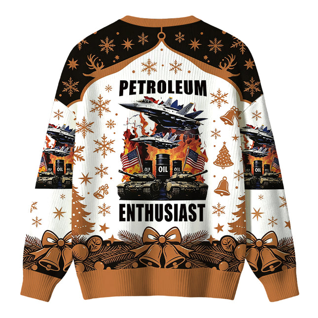 Uglysweatershops Petroleum Enthusiast Christmas Ugly Sweater