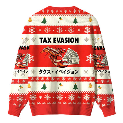 Uglysweatershops Red Tux Evasion Funny Christmas Ugly Sweater