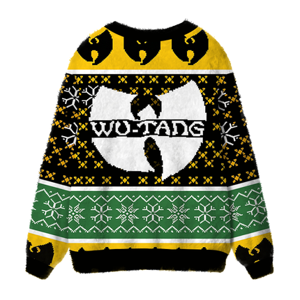 Uglysweatershops Retro Hip Hop Fuzzy Ugly Cardigan Sweatshirt