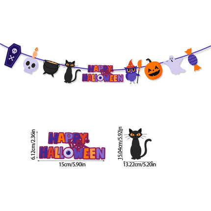 Uglysweatershops Halloween 5-Pack Pumpkin-shaped Triangular Banner Flag