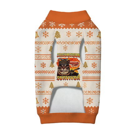 Uglysweatershops Circumcision Survivor Funny Cat Meme Dog & Cat Pet Sweater