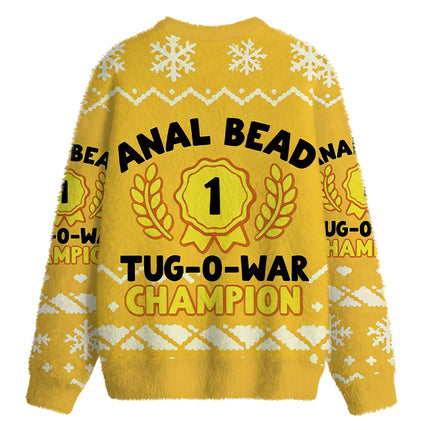 Uglysweatershops Champion Funny Fuzzy Christmas Ugly Sweatshirt