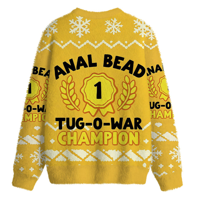 Uglysweatershops Champion Funny Fuzzy Christmas Ugly Sweatshirt