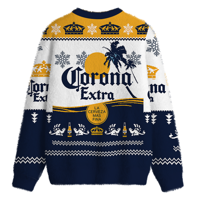Uglysweatershops Extra Vintage Fuzzy Christmas Ugly Sweatshirt
