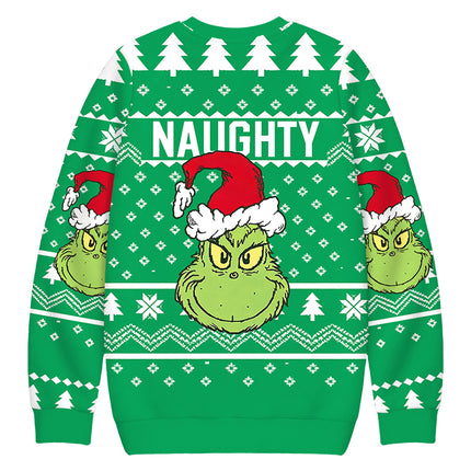 Uglysweatershops Naughty Holiday Christmas Ugly Sweatshirt
