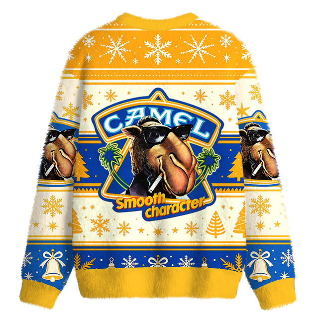 Uglysweatershops Vintage Pocket Fuzzy Christmas Ugly Sweatshirt