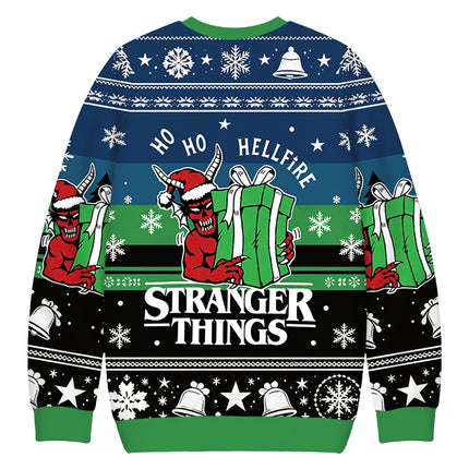 Uglysweatershops Dark Christmas Demon Christmas Ugly Sweatshirt
