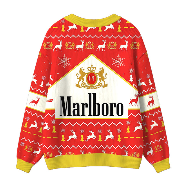Uglysweatershops Vintage Cig Ugly Cardigan Sweater