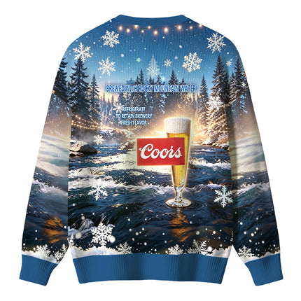 Uglysweatershops Rocky Mountain Water Christmas Ugly Sweater