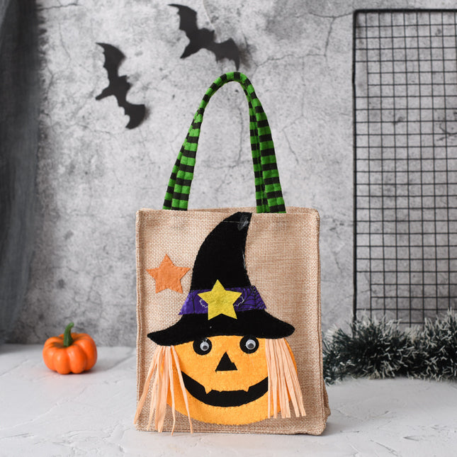 Uglysweatershops Halloween Vintage Linen Candy Tote Bag