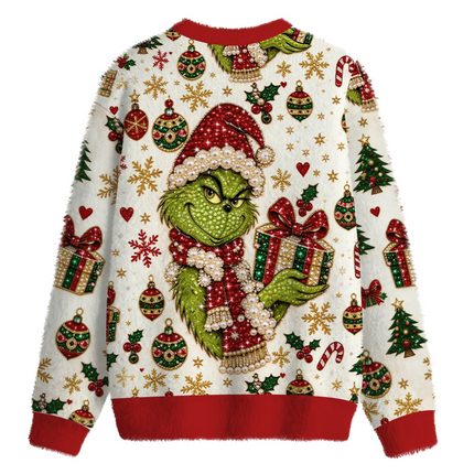Uglysweatershops Christmas 2026 Fuzzy Christmas Ugly Sweatshirt