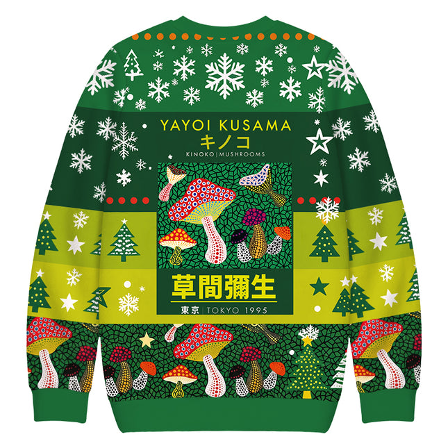 Uglysweatershops Art Spotted Mushroom Vintage Christmas Ugly Sweatshirt