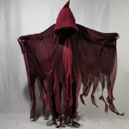 Uglysweatershops Halloween Dark Tattered Skull Cloak