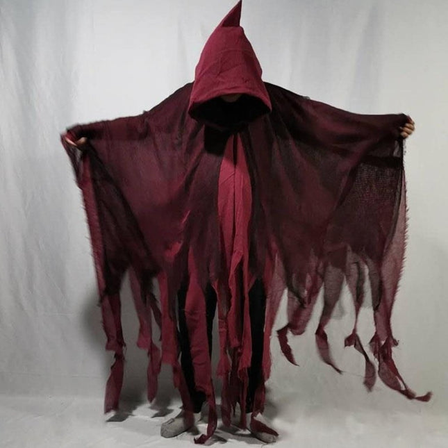 Uglysweatershops Halloween Dark Tattered Skull Cloak