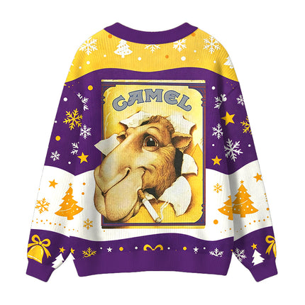 Uglysweatershops Heather Gray Joe Ugly Cardigan Sweater