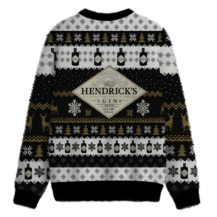 Uglysweatershops Black Beer Fuzzy Christmas Ugly Sweatshirt