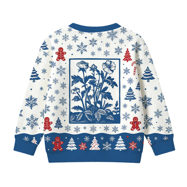 Uglysweatershops Wildflowers Kids Ugly Sweater